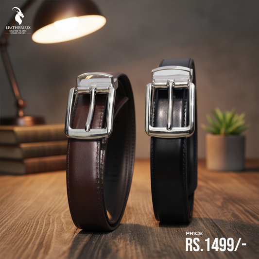Premium Leather Belt Black, Maroon