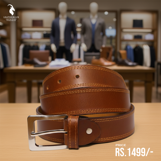 Premium Leather Belt (Brown)